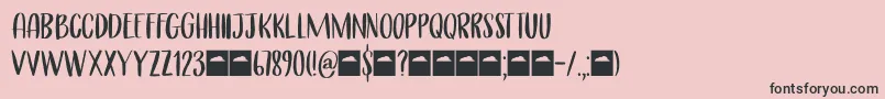 Cerulean Blue Caps DEMO Font – Black Fonts on Pink Background