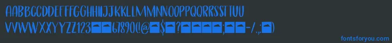 Cerulean Blue Caps DEMO Font – Blue Fonts on Black Background