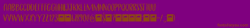 Cerulean Blue Caps DEMO Font – Brown Fonts on Purple Background