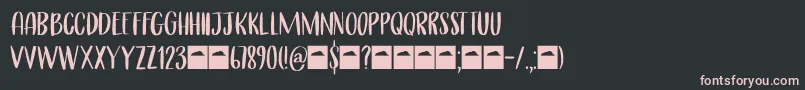 Шрифт Cerulean Blue Caps DEMO – розовые шрифты на чёрном фоне