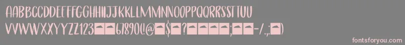 Шрифт Cerulean Blue Caps DEMO – розовые шрифты на сером фоне