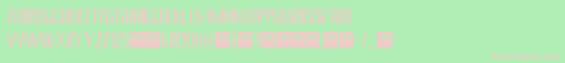 Cerulean Blue Caps DEMO-fontti – vaaleanpunaiset fontit vihreällä taustalla