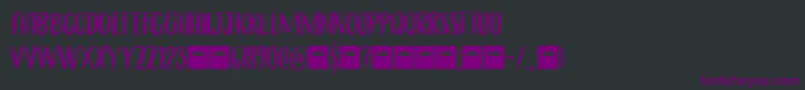 Шрифт Cerulean Blue Caps DEMO – фиолетовые шрифты на чёрном фоне