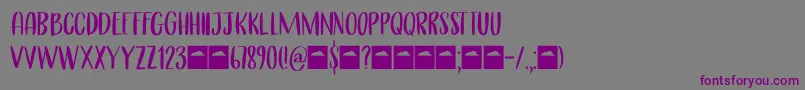 Шрифт Cerulean Blue Caps DEMO – фиолетовые шрифты на сером фоне