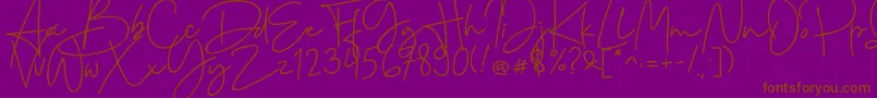 Cervanttis Font – Brown Fonts on Purple Background