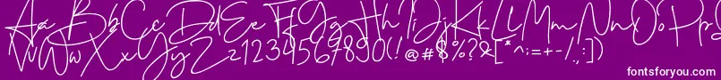 Cervanttis Font – White Fonts on Purple Background