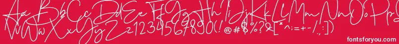 Cervanttis Font – White Fonts on Red Background