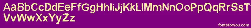 CFBlackboardPersonal Regula Font – Yellow Fonts on Purple Background