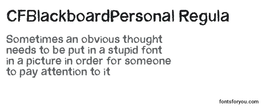 Шрифт CFBlackboardPersonal Regula