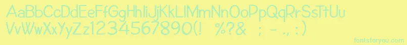 Więcej informacji o czcionce CFCantChangeTheWorldPERSO R Czcionka CFCantChangeTheWorldPERSO R – zielone czcionki na żółtym tle