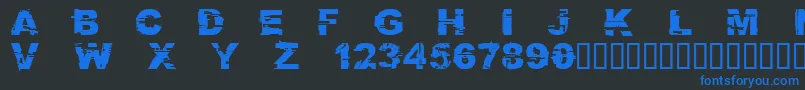 CFGlitchCity Regular Font – Blue Fonts on Black Background