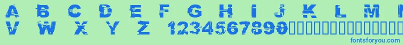 CFGlitchCity Regular Font – Blue Fonts on Green Background