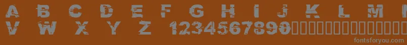 More about CFGlitchCity Regular Font CFGlitchCity Regular Font – Gray Fonts on Brown Background