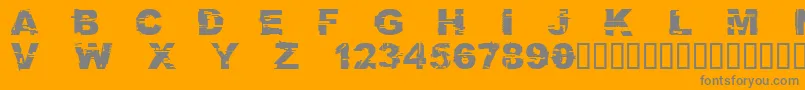 CFGlitchCity Regular Font – Gray Fonts on Orange Background