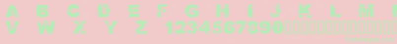 CFGlitchCity Regular Font – Green Fonts on Pink Background