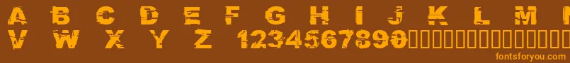 CFGlitchCity Regular Font – Orange Fonts on Brown Background