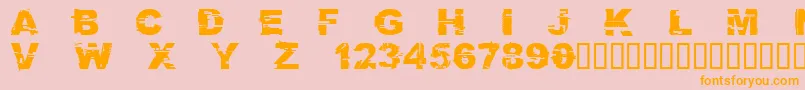 CFGlitchCity Regular Font – Orange Fonts on Pink Background