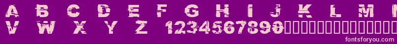 CFGlitchCity Regular Font – Pink Fonts on Purple Background