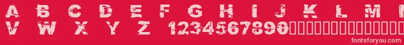 CFGlitchCity Regular Font – Pink Fonts on Red Background