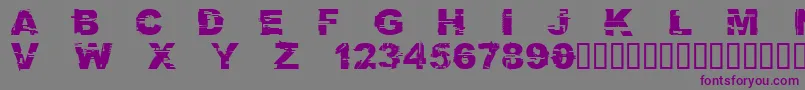 CFGlitchCity Regular Font – Purple Fonts on Gray Background