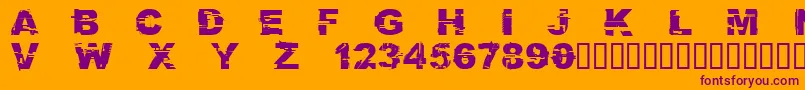 CFGlitchCity Regular Font – Purple Fonts on Orange Background