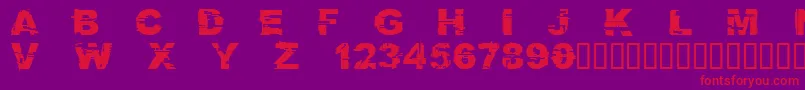Więcej informacji o czcionce CFGlitchCity Regular Czcionka CFGlitchCity Regular – czerwone czcionki na fioletowym tle