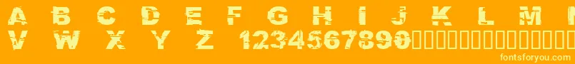 CFGlitchCity Regular Font – Yellow Fonts on Orange Background