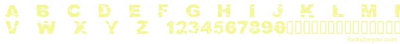 Czcionka CFGlitchCity Regular – żółte czcionki