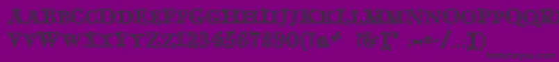 Шрифт GoudyDecorInitialc – чёрные шрифты на фиолетовом фоне