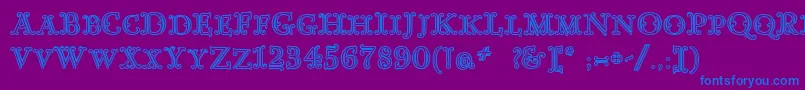 GoudyDecorInitialc Font – Blue Fonts on Purple Background