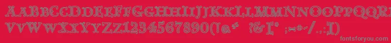 GoudyDecorInitialc Font – Gray Fonts on Red Background