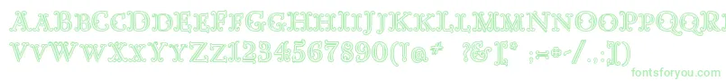 GoudyDecorInitialc Font – Green Fonts on White Background