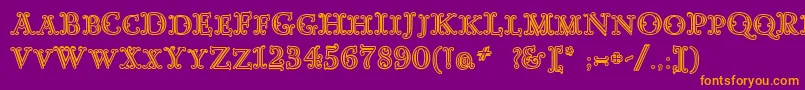 GoudyDecorInitialc Font – Orange Fonts on Purple Background