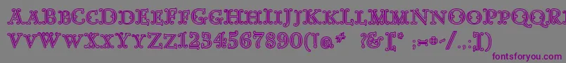 GoudyDecorInitialc Font – Purple Fonts on Gray Background