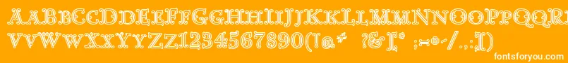 GoudyDecorInitialc Font – White Fonts on Orange Background