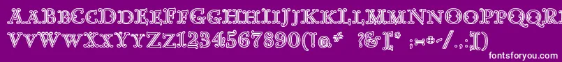 GoudyDecorInitialc Font – White Fonts on Purple Background