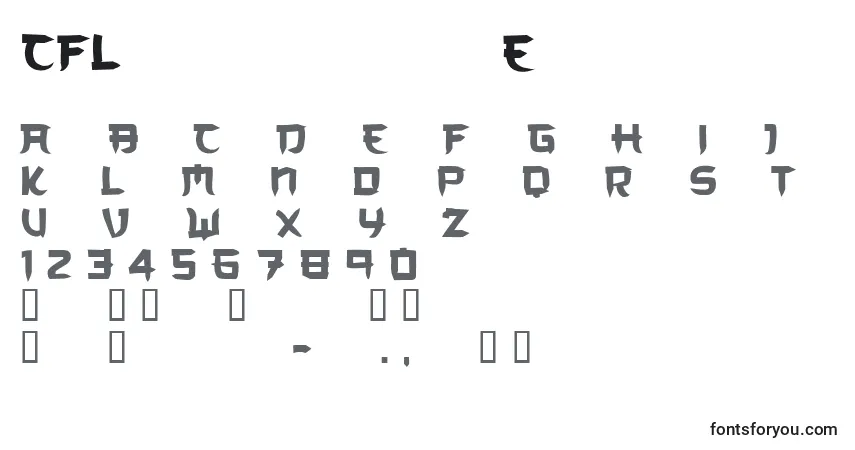Шрифт CFLedernierEmpereurPersonal – алфавит, цифры, специальные символы
