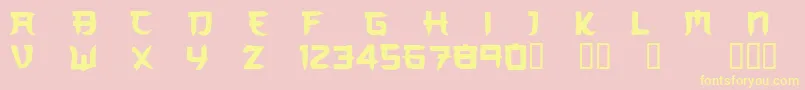 CFLedernierEmpereurPersonal Font – Yellow Fonts on Pink Background