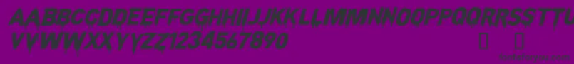 Шрифт CFNightofTerrorPERSONAL Reg – чёрные шрифты на фиолетовом фоне
