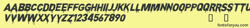 CFNightofTerrorPERSONAL Reg Font – Black Fonts on Yellow Background