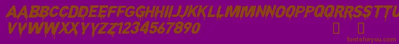 CFNightofTerrorPERSONAL Reg Font – Brown Fonts on Purple Background