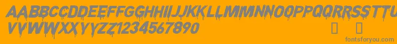 CFNightofTerrorPERSONAL Reg Font – Gray Fonts on Orange Background