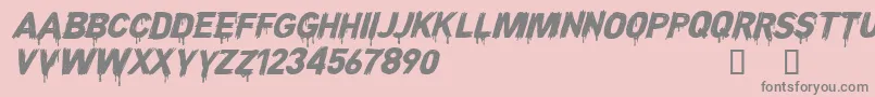 CFNightofTerrorPERSONAL Reg-Schriftart – Graue Schriften auf rosa Hintergrund