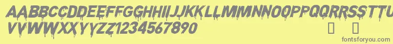 CFNightofTerrorPERSONAL Reg Font – Gray Fonts on Yellow Background