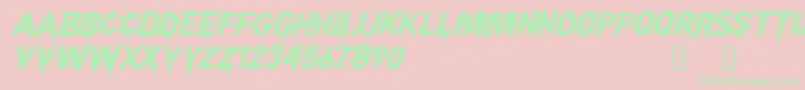CFNightofTerrorPERSONAL Reg Font – Green Fonts on Pink Background