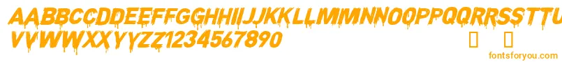 CFNightofTerrorPERSONAL Reg Font – Orange Fonts on White Background