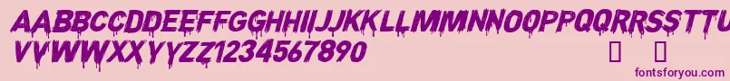 Шрифт CFNightofTerrorPERSONAL Reg – фиолетовые шрифты на розовом фоне