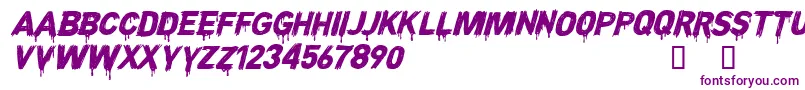 Шрифт CFNightofTerrorPERSONAL Reg – фиолетовые шрифты на белом фоне