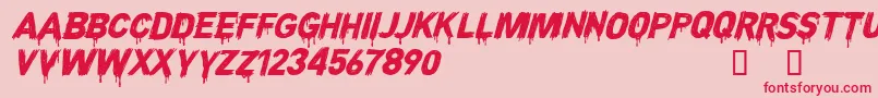 CFNightofTerrorPERSONAL Reg Font – Red Fonts on Pink Background