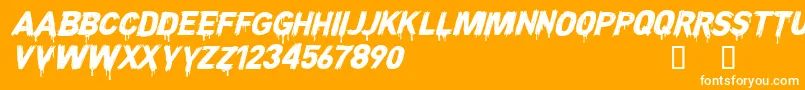CFNightofTerrorPERSONAL Reg Font – White Fonts on Orange Background
